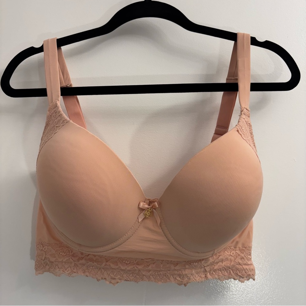 Daisy Fuentes Pink Rose Full Coverage Bra 38D Wireless Style DF945x